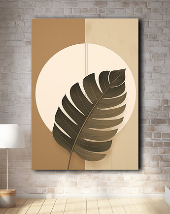 Tropikalne liście - Plakat - Loft, Minimalizm, Black Sapphire Art