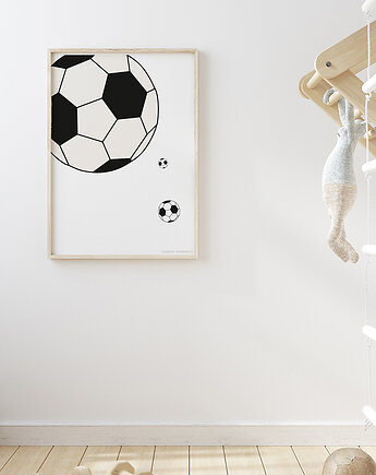 Plakat dla dzieci White Soccer Ball, Humpty Dumpty Room Decoration