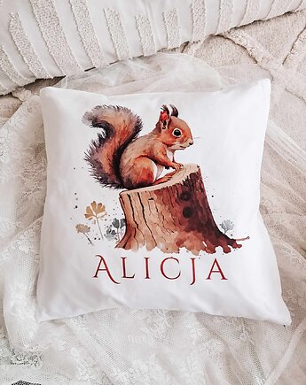 PODUSZKA WIEWIÓRKA personalizowana, prezent na chrzest, narodziny, roczek, LOO LOO DREAM