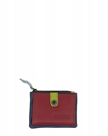 Portfel portfelik mały skórzany miejsce na bilon karty eko OLIVKA, Olivka Warsaw