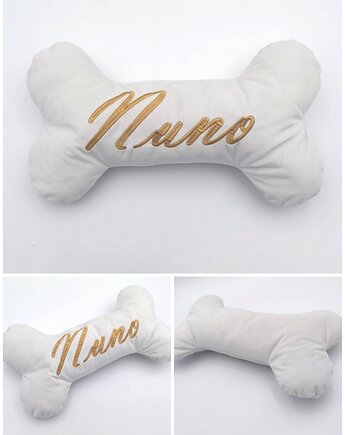 Poduszka   przytulanka personalizowana dla pupila - kość (kolory), Little Angels