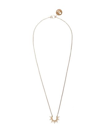 ILIOS: naszyjnik ze słońcem ze srebra złoconego, OM jewellery