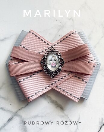 Kolekcja Brosz z Marilyn Monroe NOWOŚĆ Ikona Stylu, Pudrowy Różowy
