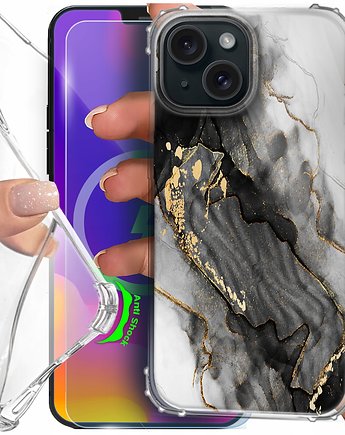 Etui pancerne do Iphone 11 case slim Antishock + SZKŁO 9H dodatkowa ochrona, Caseline  etui na telefon
