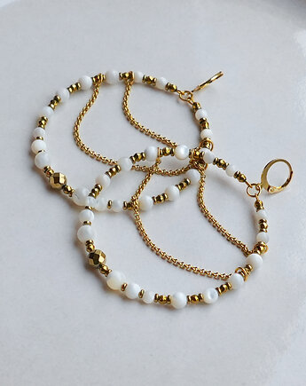 Duże kolczyki koła z masą perłową, AT NOON