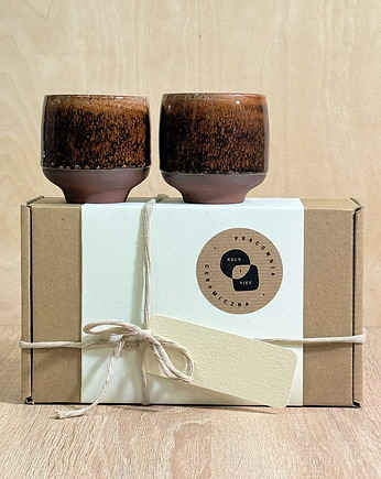 Parka Prezentowa Czarki na stopce (160ml) - czekoladowy deszcz, Koło i Piec