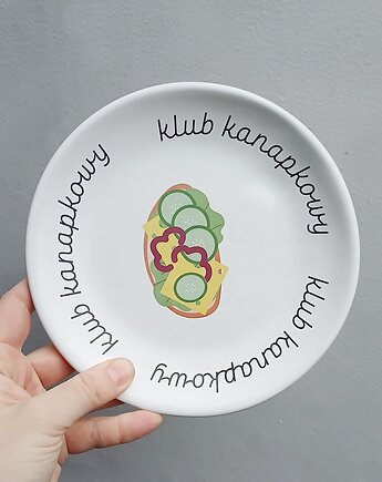 Talerz KLUB KANAPKOWY ser żółty ogórki, m2k studio