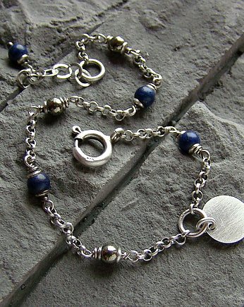 Lapis i piryt  - bransoletka, RayOfArt