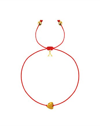 Gold Red Lucky Heart - Bransoletka na szczęście, AFRODITTE COLLECTION