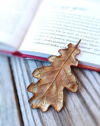 Liść dębu IV wisiorek miedziany