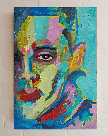 Obraz ręcznie malowany portret mężczyzny, alice oil on canvas