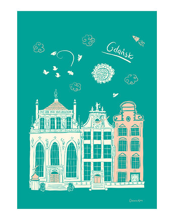 Plakat Gdańsk Kamieniczki, Gliniana Kura