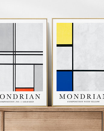 Mondrian v2 - zestaw 2 plakatów, HOG STUDIO