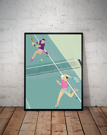 Plakat Tennis Iga Świątek i Rafa Nadal, kordecka art