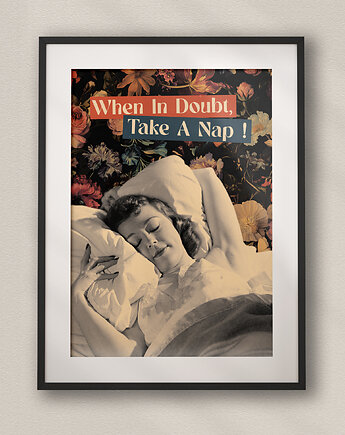 Plakat Drzemka - Kolaż  Fine Art, DAPIDOKA