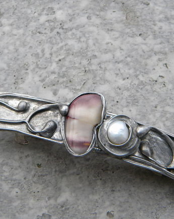 Jaspis mokait / perła - klamra, Beata Trotter