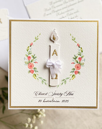 Kartka na chrzest w ozdobnej kopercie, 54a, Anna Art and Crafts