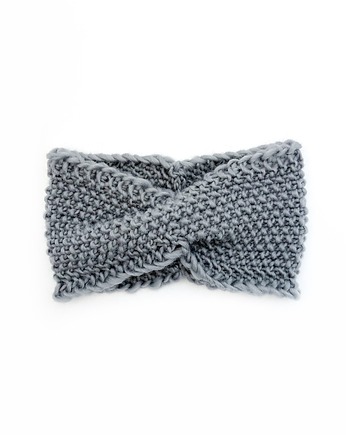 Szara miękka wełniana opaska przejściowa, Holy Alpaca Knit