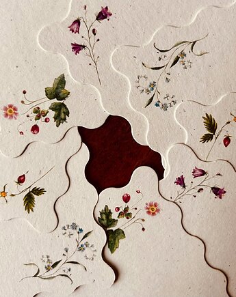 Komplet ilustrowanych kartek w motywy botaniczne, Ulotne atelier