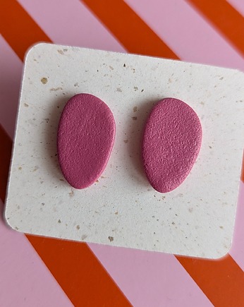 Kolczyki sztyfty w brudny róż