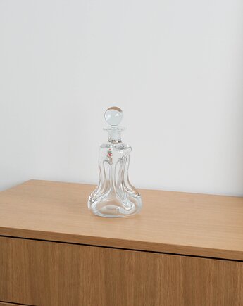 Karafka szklana Kluk, duński design, lata 70, produkcja: Holmegaard, Przetwory design