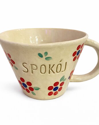 Kubek ceramiczny kwiatki, Papataj