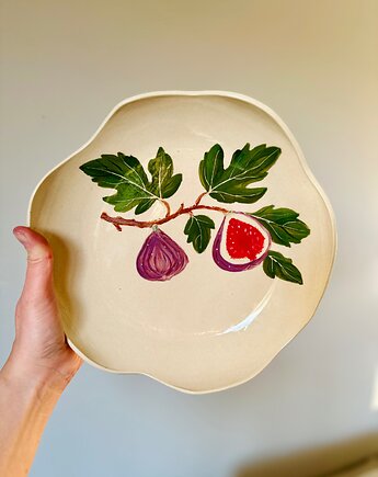 Patera ceramiczna z motywem fig, Ganna.pottery