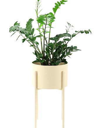 Kwietnik Metalowy MOYENE 55cm Beżowy, JAKPOLDESIGN