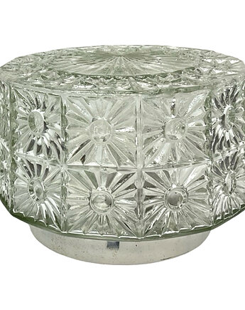 Szklany Plafon krystaliczna rozeta Hillebrand style, Niemcy lata 70., Good Old Things