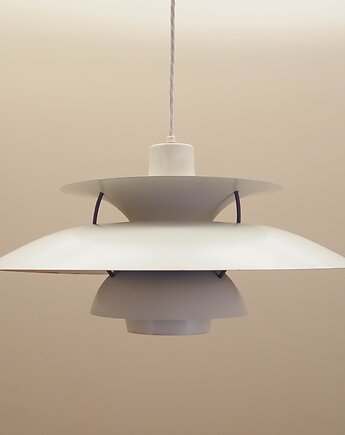 Lampa wisząca PH5, duński design, lata 70, producent: Louis Poulsen, Przetwory design
