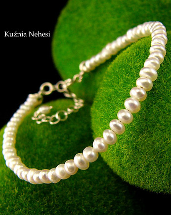 Bransoleta z naturalnymi Białymi Perłami, ZAMIŁOWANIA - Elegancki prezent