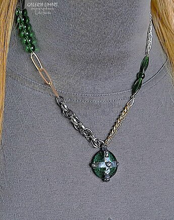 Łańcuszkowy naszyjnik - wisior w stylu boho unikat handmade unisex PREZENT, Galeria Limart