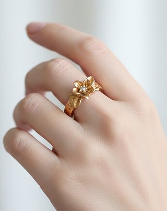Pierścionek z kwiatkiem, TulipBIJOU