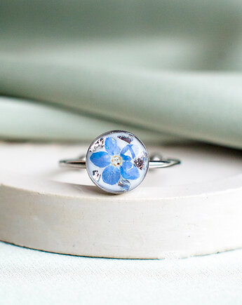 Pierścionek z niezapominajkami, nature gift