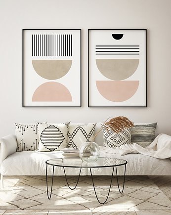Pastelowa geoemtria - zestaw plakatów, HOG STUDIO