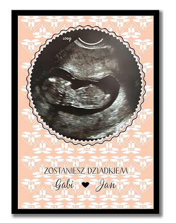 Będziesz dziadkiem, tatą, plakat informujący o ciąży, Sowia Aleja