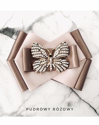 Brosza z Motylem NEW, Pudrowy Różowy