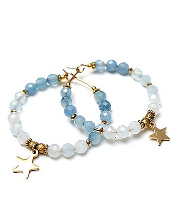 Alloys Collection Wianki (Akwamaryn)   kolczyki, KiKa pracownia