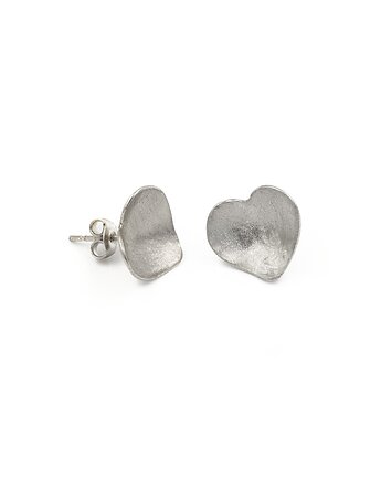 Kolczyki duże serca na sztyftach, Bijoux by Marzena Bylicka