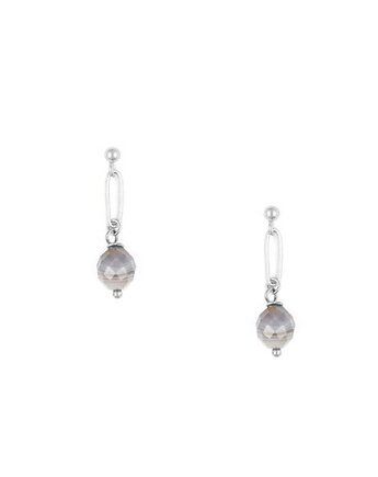 Kolczyki sztyfty z Agatem Botswana srebrne hematyty, Kulka Bransoletki