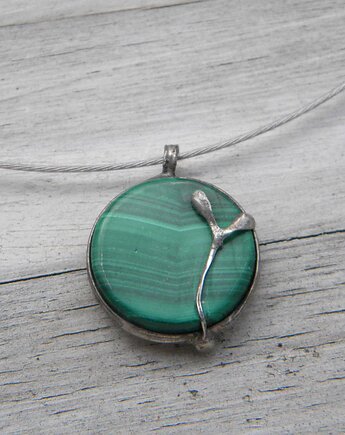 Malachit  z gałązką - naszyjnik, Beata Trotter