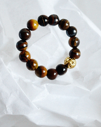 Pierścionek elastyczny Tygrysie Oko, Chmolowska Jewellery