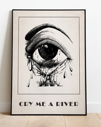 Plakat vintage eye cry oko - CRY, Storelia