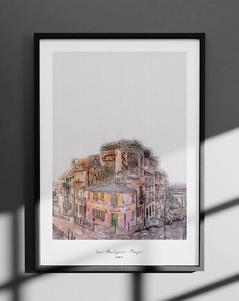 Plakat Paryż - La Maison Rose, Peszkowski Graphic