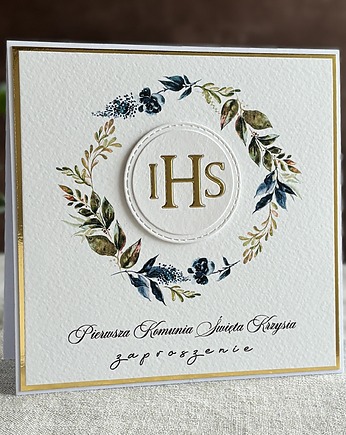 Zaproszenia na komunię, wzór 33C, Anna Art and Crafts