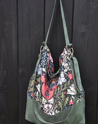 Torba hobo XXL - print ( Arthur Sanderson & Sons), PRACOWNIA 166