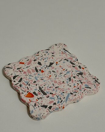 Podstawka pod kubek lastryko biała, Plamka Studio