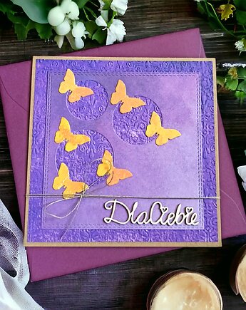 Dla Ciebie : motylki : fiolet., kaktusia