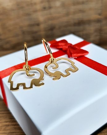 Kolczyki pozłacane słonik, Czaki Bransoletki