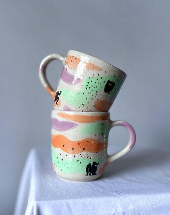 Kubek graficzny ludziki, Wet Spot Ceramic Studio